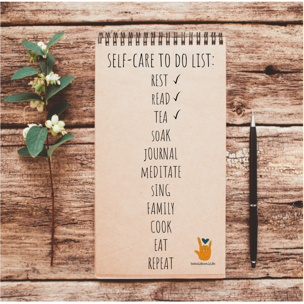 beholdher.life blog no 7 the mother guilt effect self-care to do list